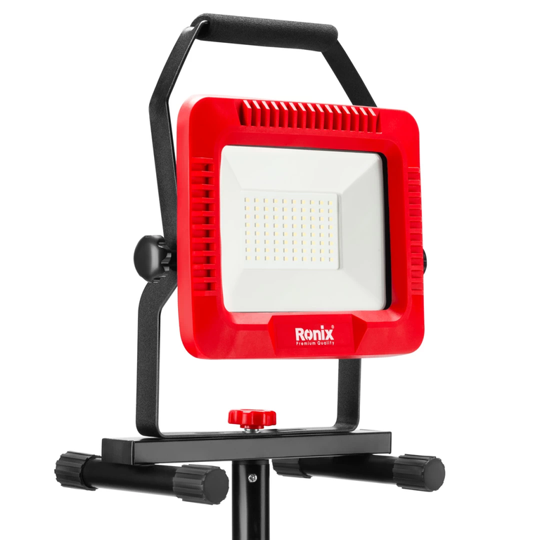 نورافکن LED برقی 50 وات با سه پایه رونیکس مدل 4218